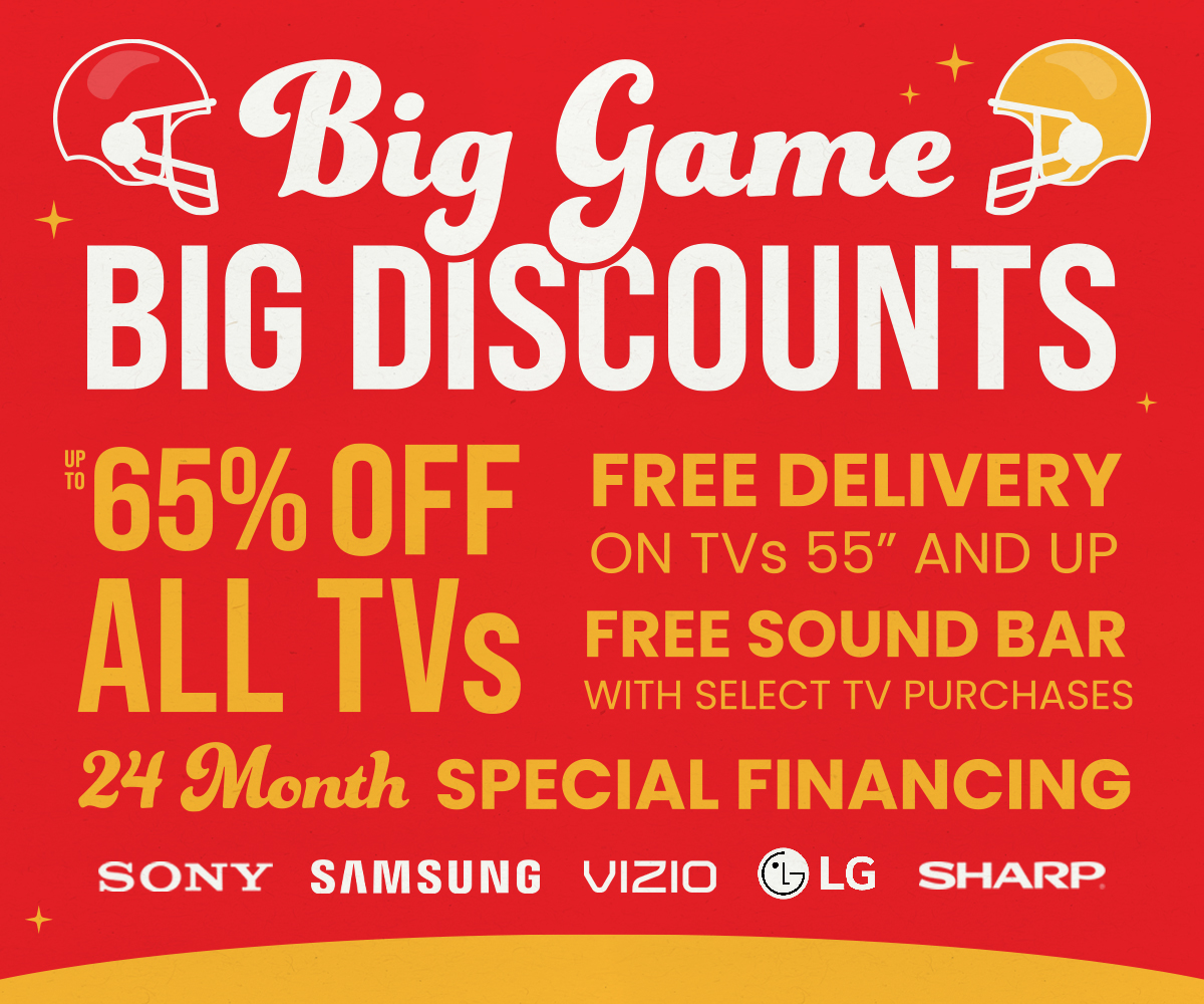 Game Day Deals-up to 65% off the top TV Brands