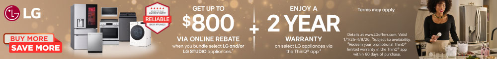 Get Up To $800 Back On LG