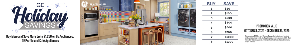 Save Up To An Extra 1200 On GE